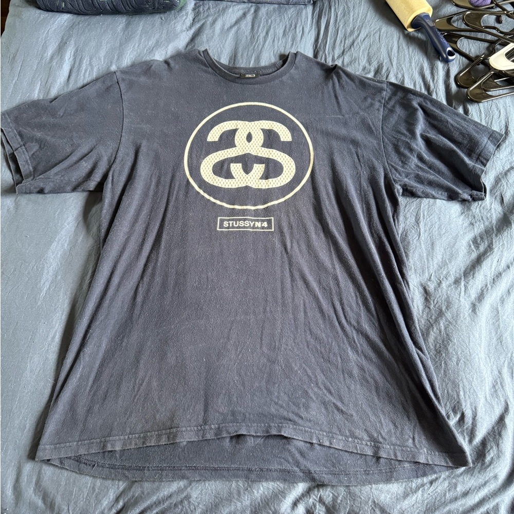 Stussy N4 1980 Men's Navy T-Shirt